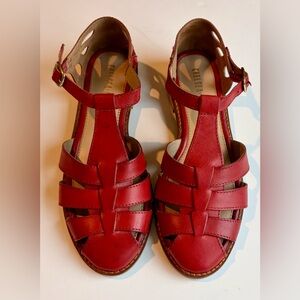 Chelsea Crew Red Fisherman MaryJane Flats